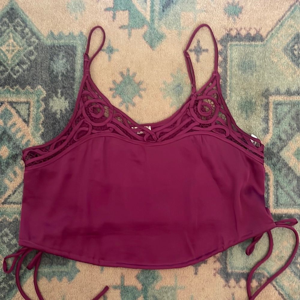 Free People silky crop top